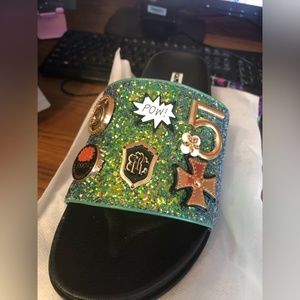 Beautiful MOIRA GREEN SLIDES BRAND NEW